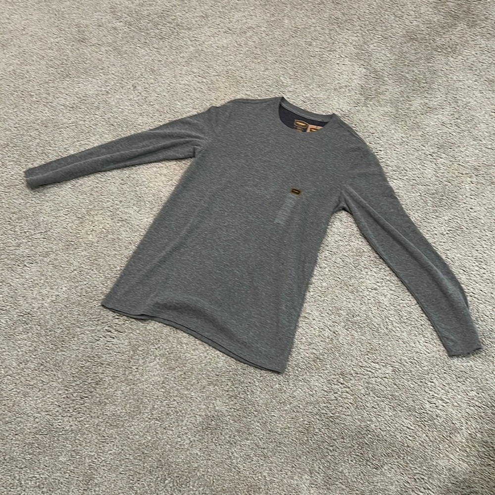 Plain and simple Large and tall long sleeve gray shirt